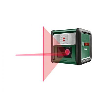 Laser de nivelare a liniilor transversale BOSCH Quigo III într-o cutie metalică