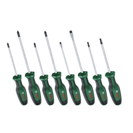 Set de șurubelnițe BOSCH 8 piese S2 (PH, PZ, SL, TX)