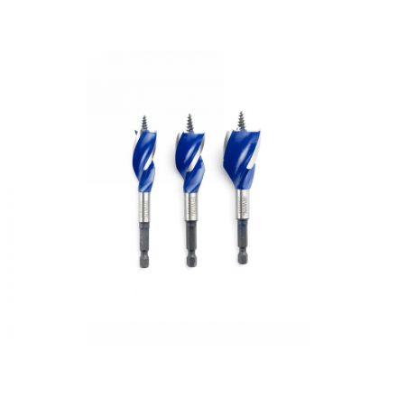 IRWIN Set de găurit lemn din 3 piese 100 mm Blue Groove 6x