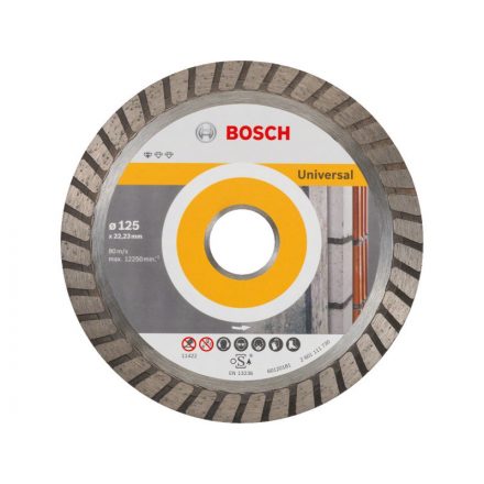 BOSCH Gyémánt vágókorong 125 x 2,0 x 10 x 22,2 mm turbo Standard for Universal