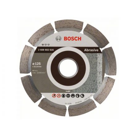 Disc de tăiere cu diamant BOSCH 125 x 1,6 x 10,0 x 22,2 mm segmentat Professional pentru abraziv