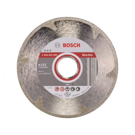 BOSCH Gyémánt vágókorong 115 x 2,2 x 3,0 x 22,2 mm folytonos Best for Marble