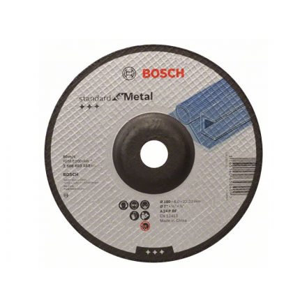 Disc de curățare BOSCH pentru metal 180 x 6,0 x 22,2 mm îndoit Standard pentru metal A 24 P BF