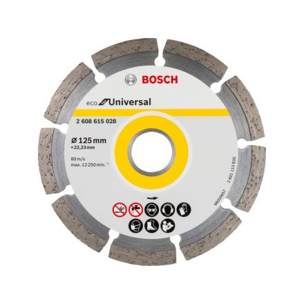 Disc de tăiere cu diamant BOSCH 125 x 2,0 x 7,0 x 22,2 mm segmentat ECO pentru Universal