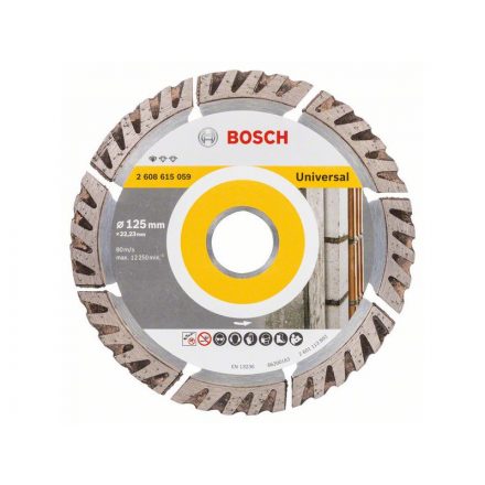 Disc de tăiere cu diamant BOSCH 125 x 2,0 x 10 x 22,2 mm segmentat Standard pentru universal