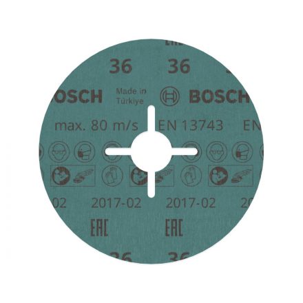 BOSCH PRO Fíbertárcsa inoxhoz 125 x 22,2 mm / P36 kerámia csemcsés