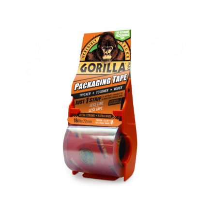 GORILLA Bandă de ambalare cu distribuitor 72 mm x 18 m