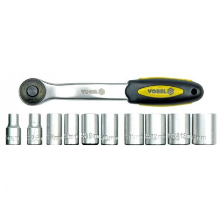 VOREL Set chei tubulare 11 piese 1/4" 5-14 mm CrV