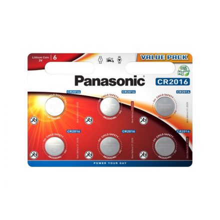 PANASONIC CR2016 baterie cu litiu 3 V (6 buc)