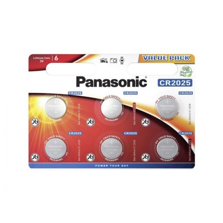 PANASONIC CR2025 baterie cu litiu 3 V (6 buc)