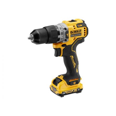 DEWALT Mașină de găurit cu percuție cu acumulator 12 V fără perie de cărbune (2 x 2,0 Ah baterie + încărcător) DCD706D2