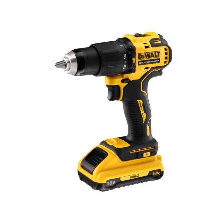 DEWALT Mașină de găurit cu percuție cu acumulator 18 V fără perie de cărbune (2 x baterie de 3,0 Ah + încărcător + TSTAK) DCD709L2T