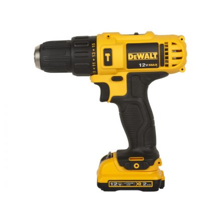 DEWALT Mașină de găurit cu percuție cu acumulator 10,8 V (2 x 2,0 Ah baterie + încărcător) DCD716D2