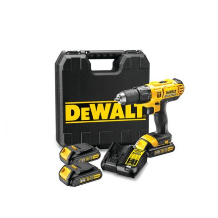 DEWALT Mașină de găurit cu percuție cu acumulator 18 V (3 x 1,3,0 Ah baterii + încărcător) DCD776C3