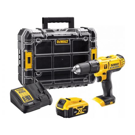 DEWALT Mașină de găurit cu percuție cu acumulator 18 V (1 x baterie de 4,0 Ah + încărcător + TSTAK) DCD776M1T