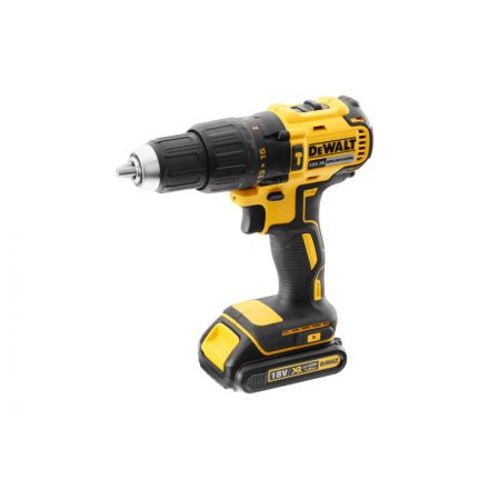 DEWALT Mașină de găurit cu percuție cu acumulator 18 V fără perie de cărbune (2 x baterie de 1,5 Ah + încărcător + TSTAK) DCD778S2T