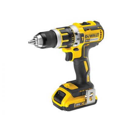 DEWALT Mașină de găurit cu percuție cu acumulator 18 V fără perie de cărbune (2 x 2,0 Ah baterie + încărcător) DCD795D2