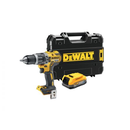 DEWALT Mașină de găurit cu percuție cu acumulator 18 V fără perie de cărbune (1 x baterie de 1,7 Ah + TSTAK) DCD796E1T