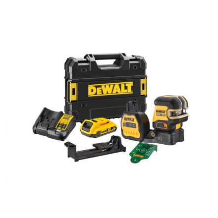 DEWALT Laser punct și linie fără fir 12-18 V (verde) (1 baterie de 2,0 Ah + încărcător) DCE825D1G18