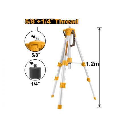 INGCO Háromlábú lézerállvány 1,2 m 1/4" 5/8"