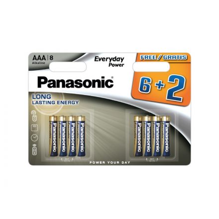 PANASONIC baterie alcalină AAA/micro durabilă 1,5 V (8 buc)