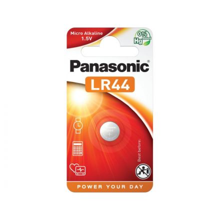 Pilă buton alcalină PANASONIC LR44 1,5 V