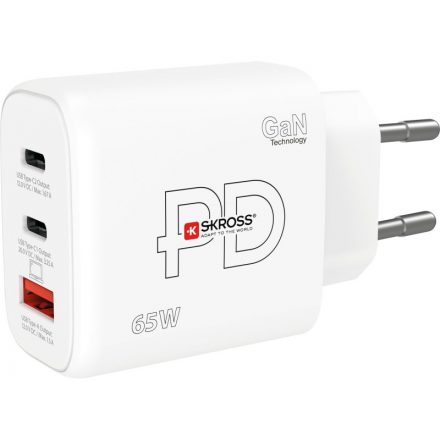 SKROSS GaN Încărcător rapid 65 W PD 2 x USB-C