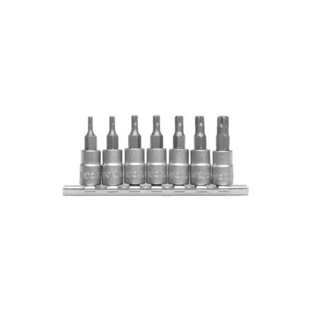 Set de prize YATO 7 piese gaura 5 dinti Torx 1/4" T10-T40 CrV