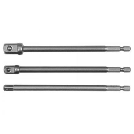 YATO Set de adaptoare pentru chei tubulare 3 părți 1/4" Hex -> 1/4", 3/8", 1/2" pătrat CrV