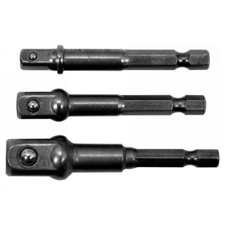 Set de adaptoare pentru chei tubulare YATO 3 părți 1/4" Hex -> 1/4", 3/8", 1/2" pătrat