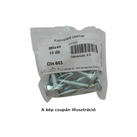 Șurub balama ușă DIN 603, 4.8 galvanizat, M8x45 (10 buc)